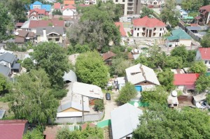 aerial view of a neighborhood