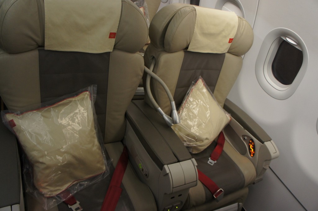 a seat on an airplane