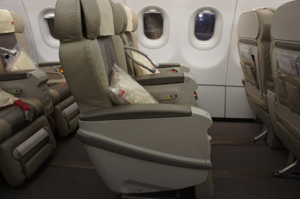 a row of seats in an airplane