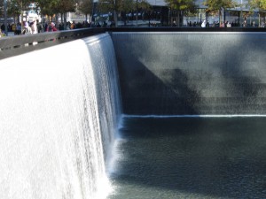 a waterfall in a park