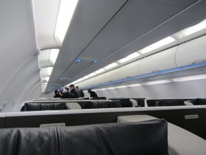 a group of people on an airplane