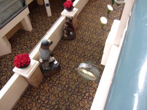 a view from above of a building