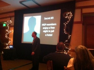a man giving a presentation to a group of people