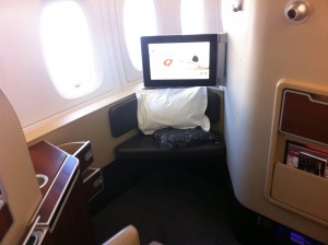 a tv on the seat of an airplane
