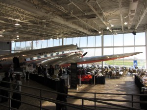 a plane in a building