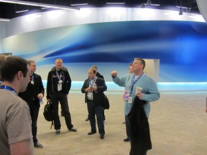 a group of people in a room