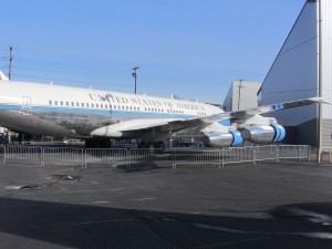 an airplane parked on the ground