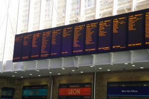 a display board with information