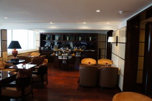 a room with a table and chairs