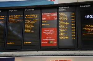 a display board with information