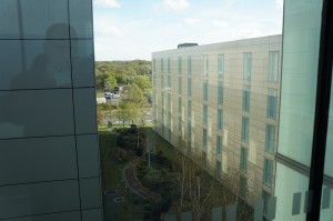 a building with many windows