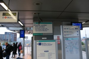 a sign in a building