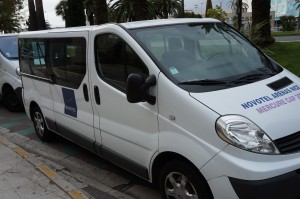 a white van parked on the side of the road