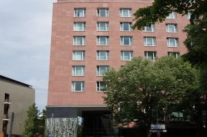 a building with many windows