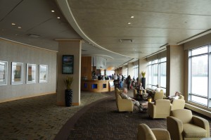 a long shot of a lobby
