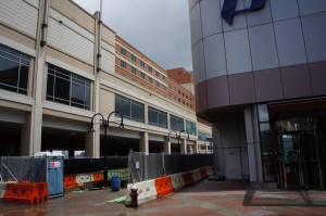 a building with a large building