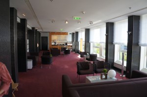 a room with chairs and tables