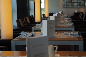 a restaurant with tables and chairs