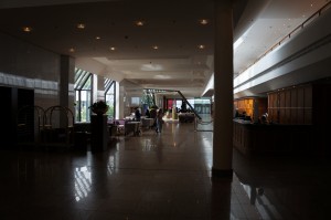 a long shot of a hallway