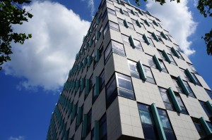 a low angle view of a building