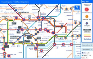 a map of a subway system with London Underground in the background