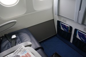 a seat in an airplane