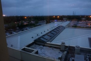 a roof of a building