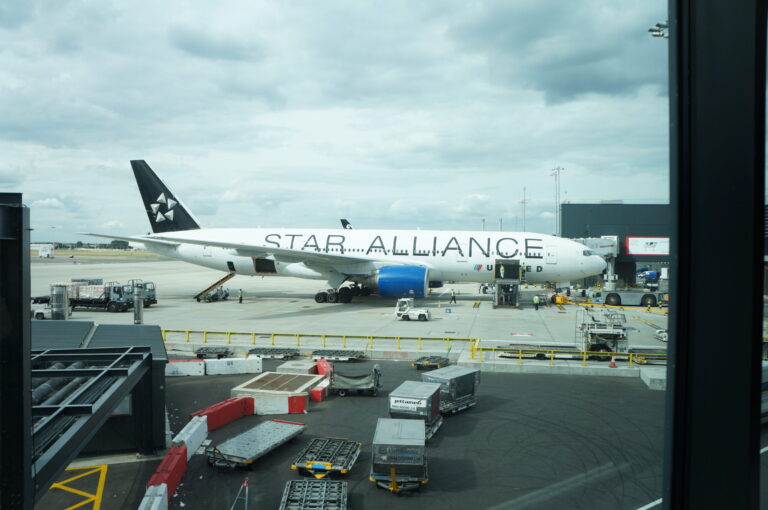 an airplane at an airport