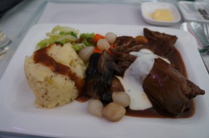 a plate of food on a table