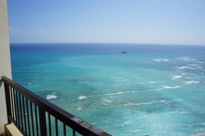 a balcony overlooking the ocean