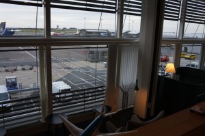 a view of an airport from a window