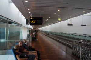 people sitting in a terminal