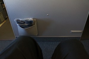 a person's legs in a plastic bag