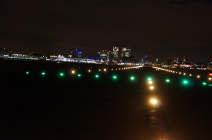 a long shot of a runway