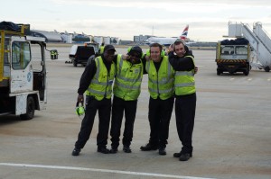 a group of men in reflective vests