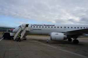 a plane with stairs going up to it