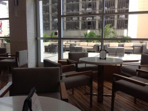 a room with a table and chairs