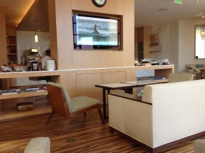 a room with a television on the wall