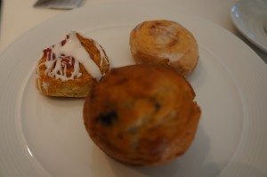 a plate of pastries