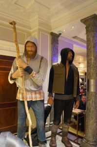 a man holding a staff