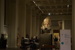 a statue in a museum