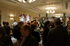 a group of people in a room