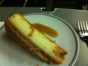 a slice of cheesecake on a plate