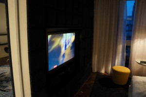 a tv on the wall