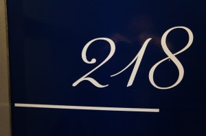 a number on a blue background