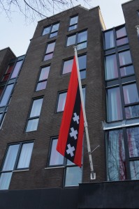 a flag on a pole