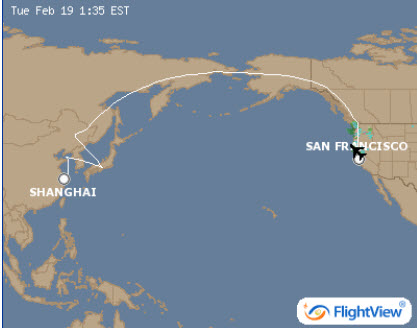a map of the world with a plane