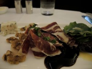a plate of food on a table