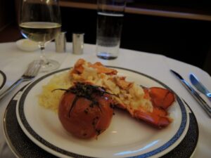 a plate of food on a table