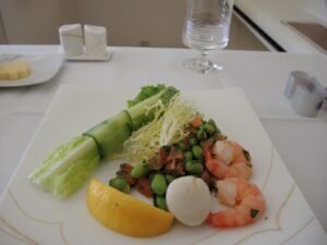 a plate of food on a table
